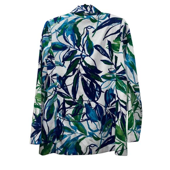 Joseph Ribkoff Tropical Leaf Print Blazer Jacket – Size 2 - Picture 3 of 15